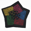 Hip Hop Unisex Wholesale Custom Print Logo Recycled 100% Cotton Classic Square Scarf Paisley Bandanas