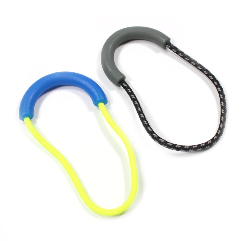 Factory Wholesale Fashion Silicone Zip Slider Custom Elastic Cord Zipper Puller for Clothing Accessories Luggage Shoes Bags