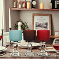 Large 3-Wick Luxury Christmas Candle Holder Red/Brown/Green 450ML Matt Shiny Cylinder Glass Jar Customizable Logo Durable High