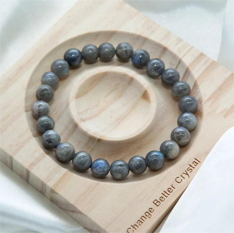 Natural Wholesale Healing Crystal 8mm Round Labradorite Gemstone Bracelet Jewelry Making Gifts Crystals Bracelets