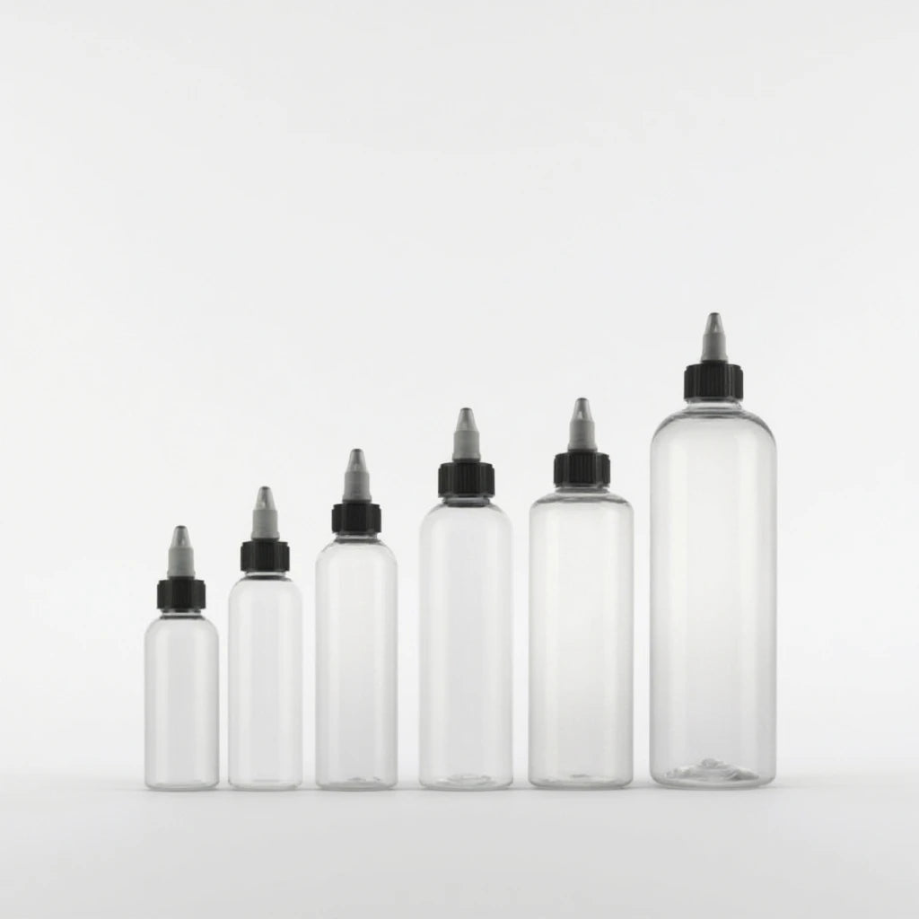Empty PET Squeeze Plastic Bottles with Sharp Lid 30ml-500ml Sizes for Lotions MOQ 100pcs