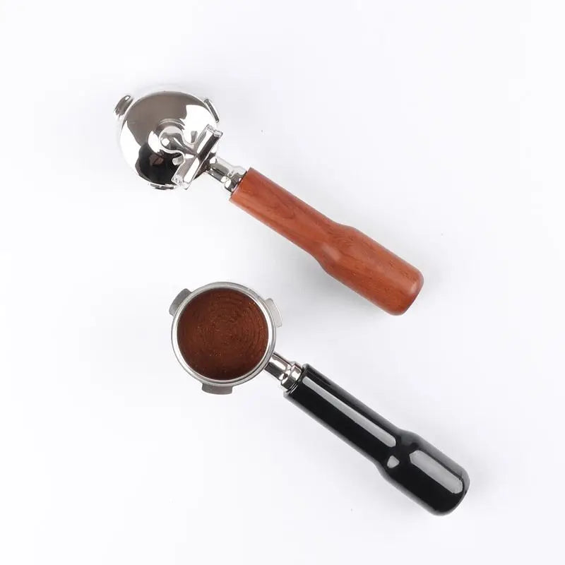 Customized Solid Wood Coffee Filter Handle Coffee Machine Wooden Handle Stainless Steel Three Ear Handle