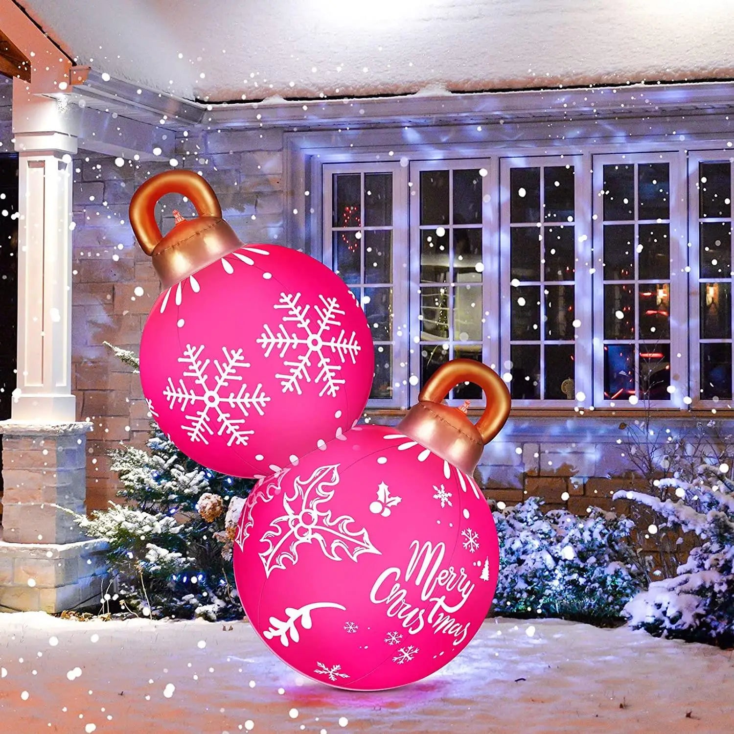 Waterhan 2025 Oversize Exercise Ball Decoration Christmas Inflatable PVC 105.5cm 20kg+ for Festival Indoor Outdoor Ornaments