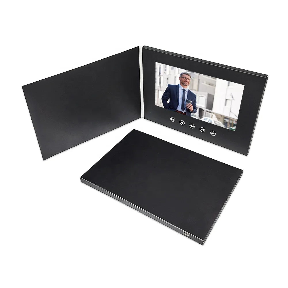 Promotion Items 7 Inch HD Lcd Screen Videocard Video Postcard Digital Video Box with Lcd Screen Video Brochure for Gift