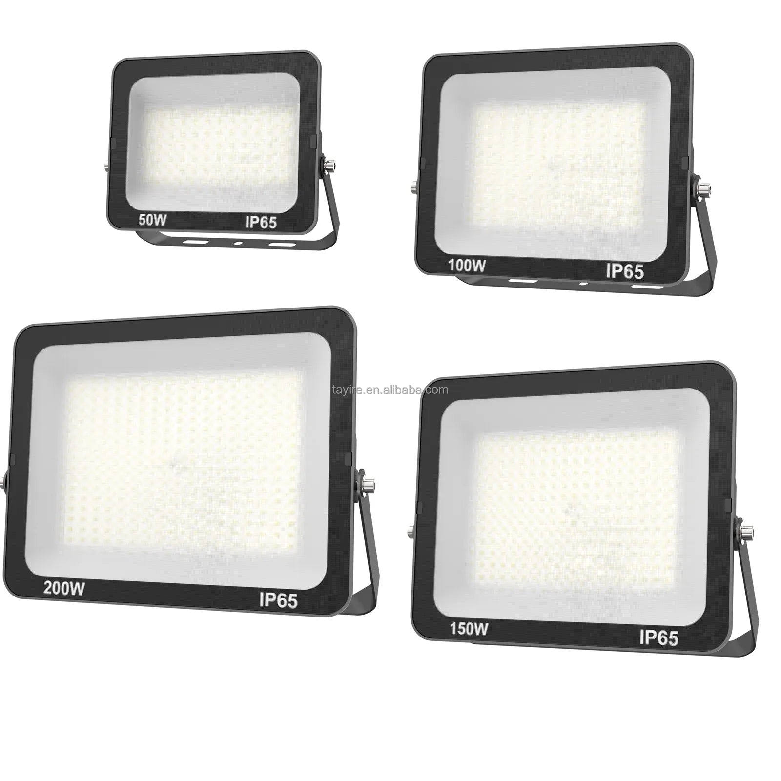 50W-200W High-Grade Outdoor Frosted Texture LED Floodlight for Garden Sports Stadium IP65 LED Source SMD Chip Super Brightness
