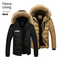 Outdoor Hoodie Fleece Jacket Coats Custom logo Fur Collar Winter Jacket Men