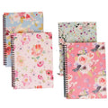 Cute Floral Loose-leaf Hardcover Spiral Notebook A5/A6 Customizable School Student Composition Notebook Paper Cover for Students