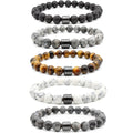 Men Women Fashion Natural Round Gemstone Bead Handmade Beads Charm Jewelry Bracelet Gift