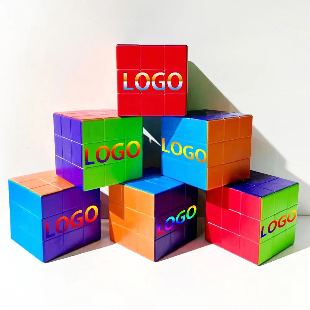 Custom logo UV 3x3 Magic Cube 3x3x3 Premium Quality Ps Diy  Advertising Photo Educational 3d Abs 3 Layer Puzzle Toy