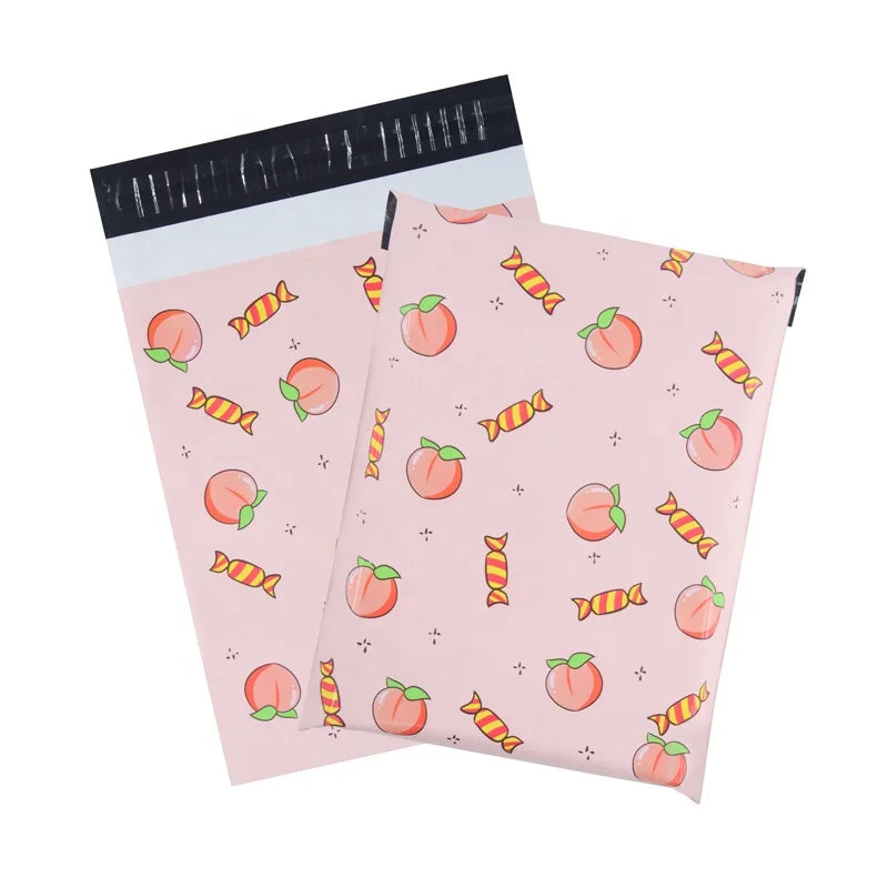 Colour Polymailers Light pink Bag Bagsreusable Cartoon Peach Shipping Mailing Order Bags