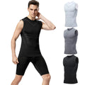 Plus Size Workout Tee Quick Dry Gym Compression T-shirt Muscle Fit Sleeveless T Shirts Custom logo Gym Men Tank Top