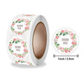 Flower Thank You Stickers Waterproof Stickers for Water Bottle Cute Flower Stickers for Phone Scrapbook Skateboard Decoration