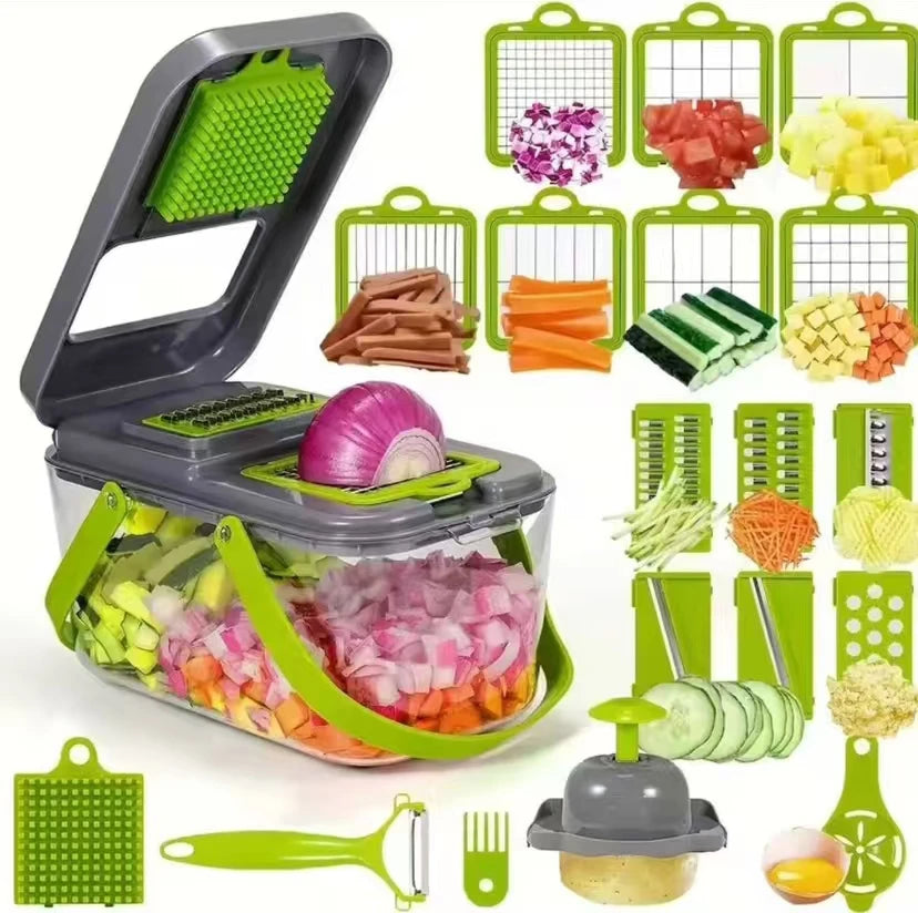 Hot Selling Kitchen Multi 22 in 1 Manual Mandoline Fruit Vegetable Cutter Onion Dicer Veggie Slicer Vegetable Chopper