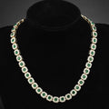 High Quality 10mm Emerald Gold Hip Hop Rock Candy Necklace Factory Direct for New Cross-Border Fashion Chains