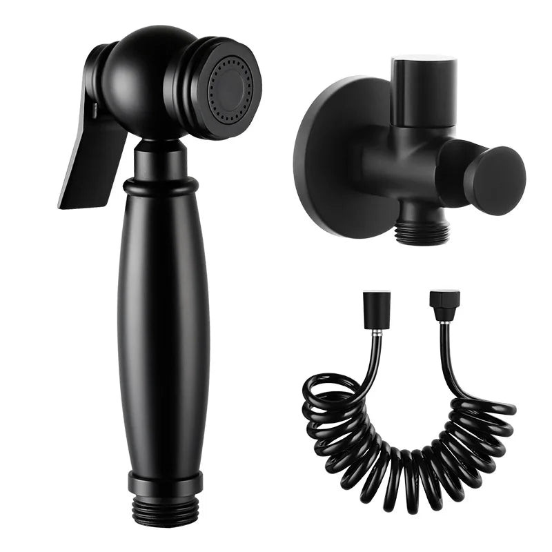 Brass Black Dishwasher Switch Angle Valve One One Featuring Bracket Base Sub Black TPU Spring Tube Set for Bathroom