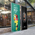 Aluminum Eco-friendly Floor Standing Exhibition Display Banner Stand White Door Frame Windproof Foldable Design Custom Size
