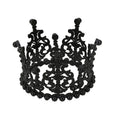 Small Round Black Crown and Tiaras Cake Decorations Tiara Princess Birthday Party Toppers Crown