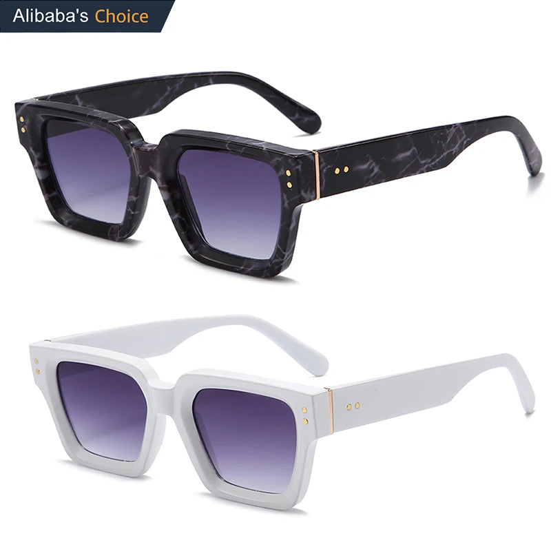 2023 Sun Glasses Wholesale Luxury Custom Logo Shades Designer Black Brand Sunglasses Mens Square Sunglasses UV400
