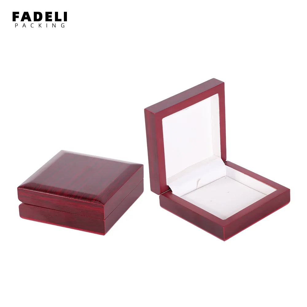 FADELI PACKING-Factory Wholesale Custom Logo Portable Wooden Jewelry Storage Pendent Necklace Box