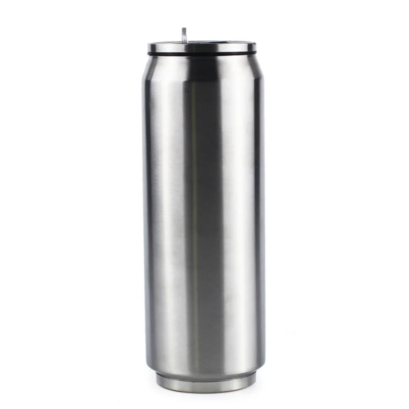 2025 Hot Selling in Watersy 450ml Stainless Steel Double Wall DIY Cola Cup Insulated with Straw