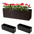 Brice Gardening Sublimation Flower Pots Plastic jardin Macetas Modern Outdoor Balcony Rail Planter with Drainage