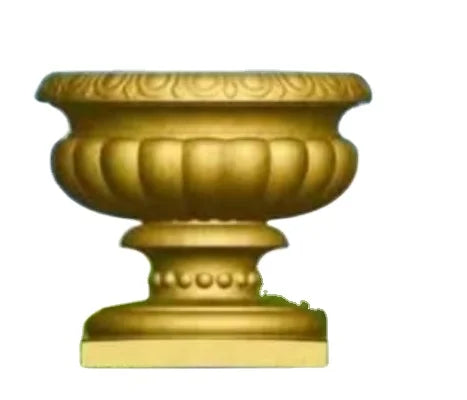 Round Urn Shape Fiber Cement Flower Pot Mould Handmade Classic Style for Home & Garden Use