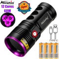 Alonefire H42 60W High Power 365nm UV Flashlight Detector Money Pet Stains Ore ID Work Marker Usb Rechargeable Checker Torch