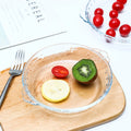 Transparent Tempered Glass Eco-Friendly Cute Design Abalone Shape Double Handle Heat-resistant Glass Bowl for Fruits