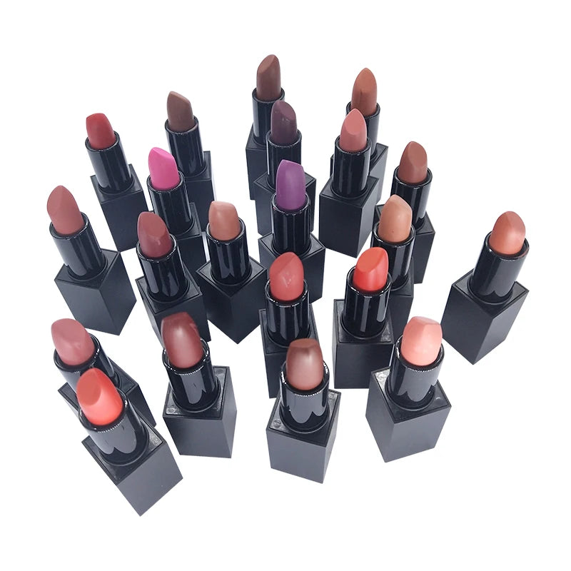 Custom Logo Magnetic Container Packaging Box Nude Matte Lipstick Vegan Moisturizing Cosmetics Cream Ladies Lipstick