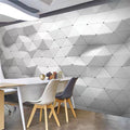 Elegant white background 3D wallpaper abstract mountain wave mural