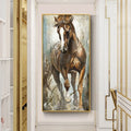 Modern Oil Painting Horse Diamond Crystal Porcelain Digital High Resolution Aluminum Frame for Living Room Wall Decoration