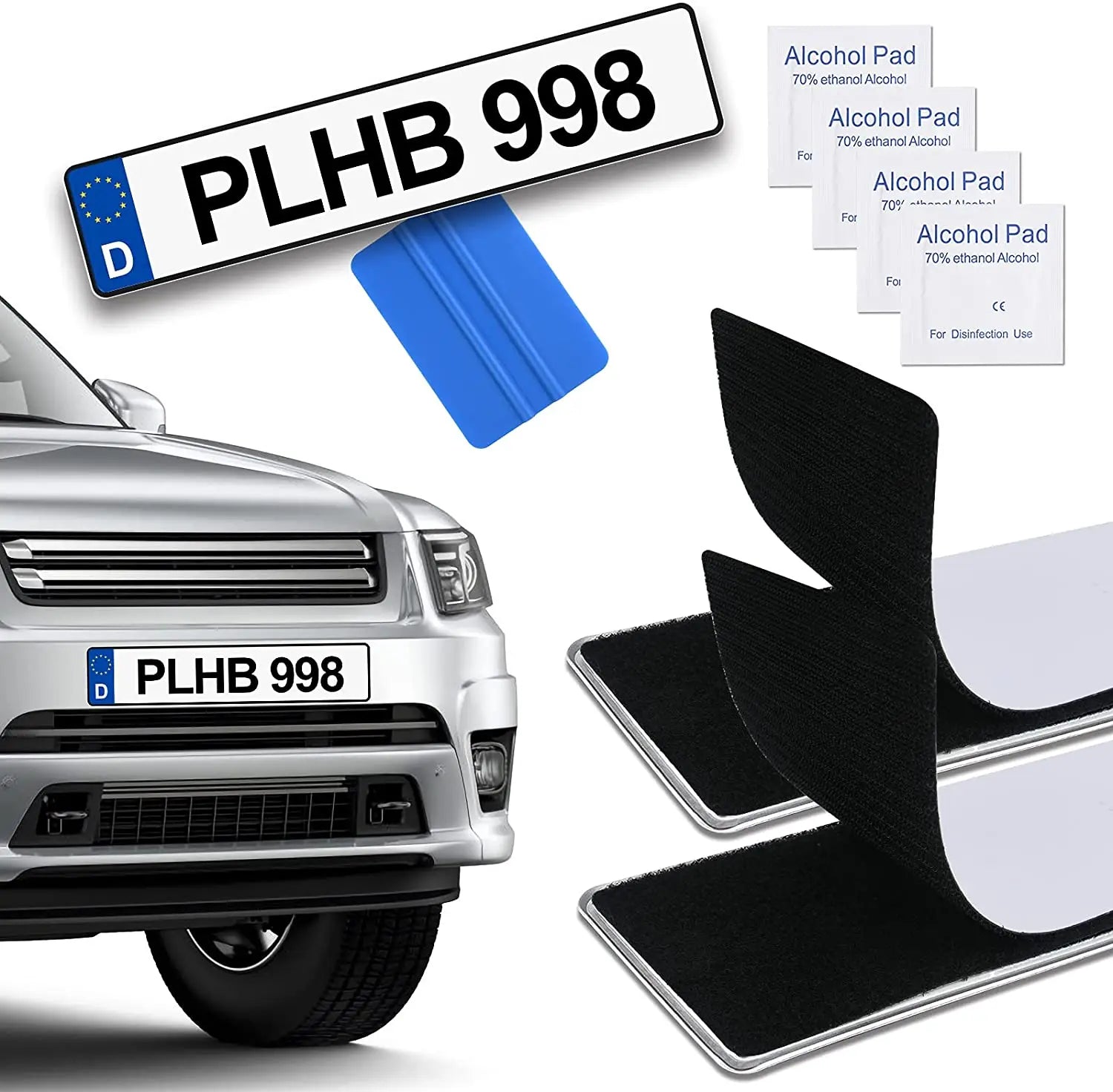OEM Custom Frameless License Plate Holder German Standard EU Size Car Exterior Plate Mount Accessories