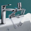 Metal Copper Robotic Arm Faucet Foldable Rotatable Multifunctional 1080 Degree Swivel Faucet Extender for Bathroom Sink