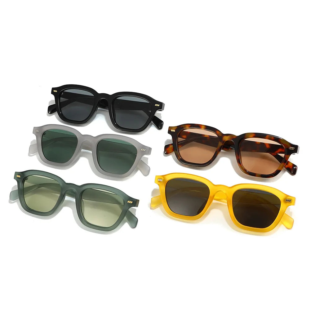 2024 Custom Logo Retro Steam Punk Sunglasses UV400 Luxury Glasses Mini Frame Classic White Red PC Material MAIFENG Brand Unisex