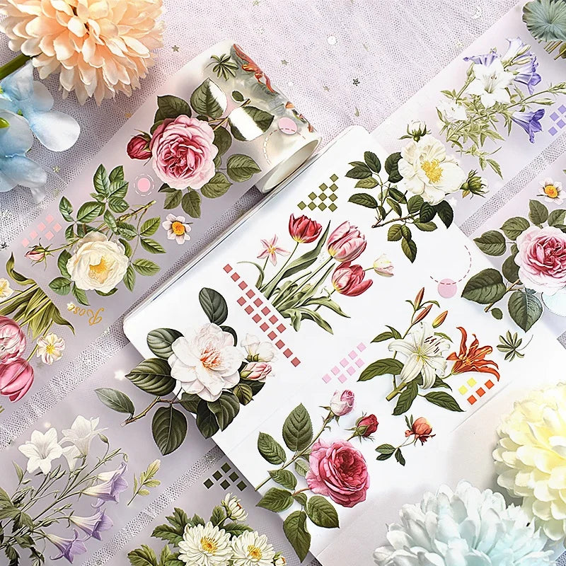 Factory Price Custom Matte Precut PET Washi Tape Sticker Rolls for Journaling Supplies