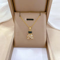 Cute INS Fashion Gold Plating Stainless Steel Crystal Rhinestone Animal Bear Pendant Necklace for Women Girls