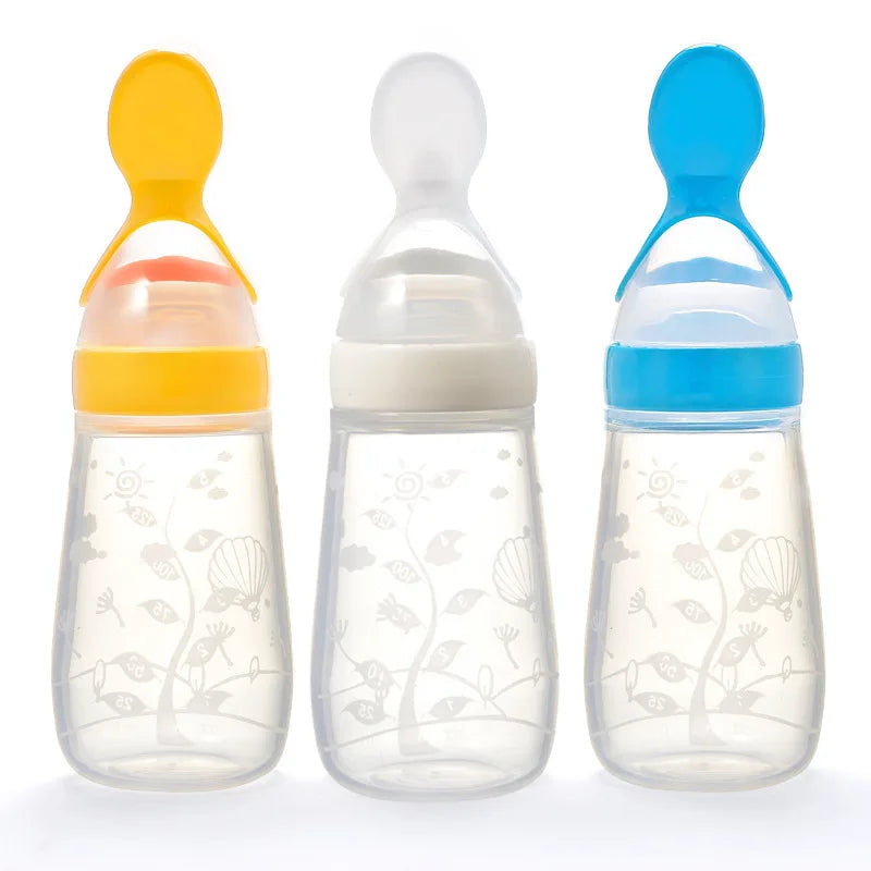 Baby Spoon Bottle Feeder Dropper Silicone Spoons for Feeding Medicine Kids Toddler Cutlery Utensils Children Accessories Newborn