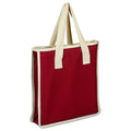 Ruthbag Wholesale Eco-friendly Cotton Canvas Tote Bag Blank Black Red Custom Print Letter Pattern Medium Size Handled Shopping