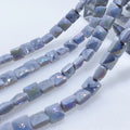 6mm 8mm Square Crystal Beads Diy Bracelet Necklace Material Colorful Square Faceted Glass Flat Beads for Jewelry Making
