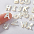 Personalised Natural Shell Mother Pearl Alphabet Letter Bracelet Charms Wholesale Beaded DIY Jewelry Making Findings LC China