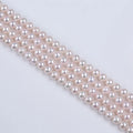 Hot Sale Natural White 7-7.5mm Akoya Round Shape Freshwater Pearl Strands Grade a Third Party Certified
