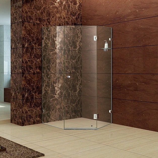 2025 Kmry Frameless Square Tempered Glass Shower Room Bathroom Cabin with Soft Closing Hinge Open Style Shower Door Glass Cabin