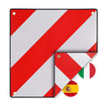 50 X 50cm 2in1 Spain and Italy Bicycle Carrier Red / White Aluminium Reflective Warning Board