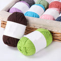 Charmkey 68% Cotton 32% Nylon Crochet Knitting Yarn for Hand Knitting Chunky Tube Yarn Stitches-Worsted Medium #4 Yarn