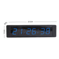 Custom China Factory Price Mini Aluminum Alloy Blue Color Display LED Digital Countdown Timer Electronic Wall Table Clock