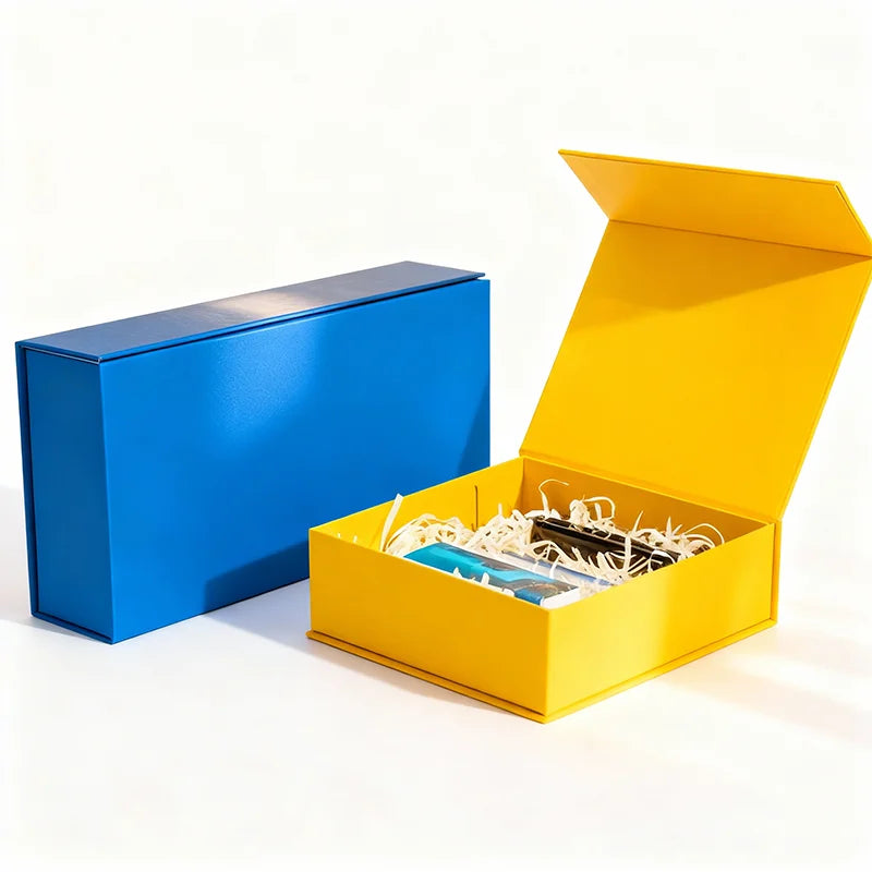 Custom Printing logo Luxury Rigid Cardboard Large Folding Magnetic Lid Cosmetics Etiquette Dress Jewelry Magnetic Gift Paper Box