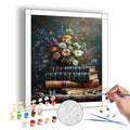 Customized DIY Painting Numbers for Adults Classic Flowers Books Hanging Art Crafts Decor Linen Canvas Support for Beginners