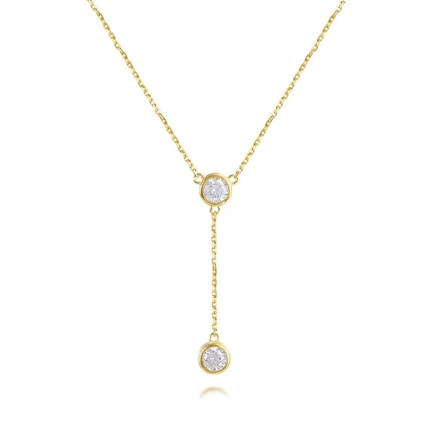 Fashion Jewelry 2021 Trendy Zircon Necklace 925 Silver Minimalist Cubic Zirconia Necklace Women Necklace