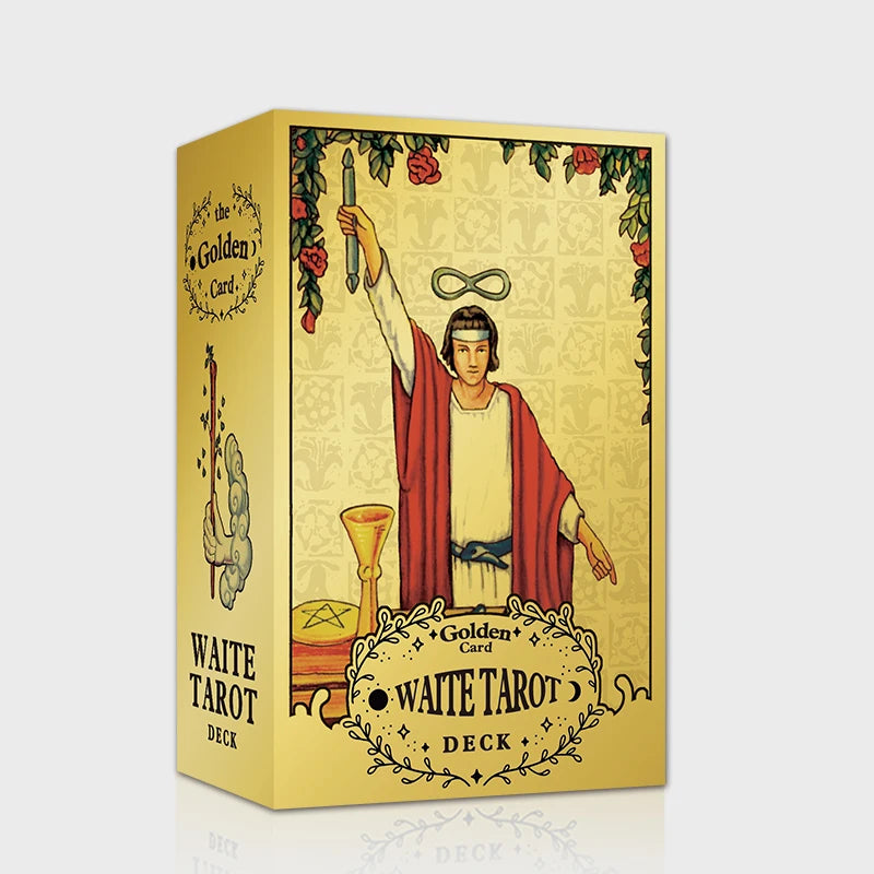 Custom Oracle Goddess Cats Tarot Deck Gold Foil Anime Guidance Playing Cards with Logo Print for Game Playing Fortunetelling