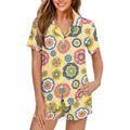 Comfortable Lounge PJ Short Sets Great Color Fastness Women Pajama Suit Short Sleeve With Top Sleepwear 2 Pieces Hot Saling PJ